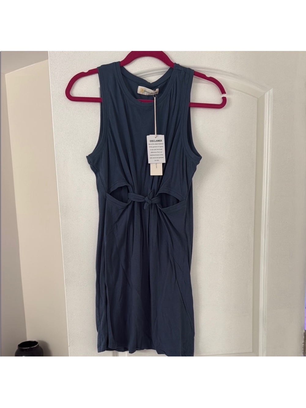 Ocean Drive Navy Blue Tie-Front Dress, NWT, M